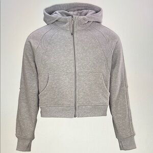 lululemon athletica Light Gray Full‑Zip Cropped Hoodie
